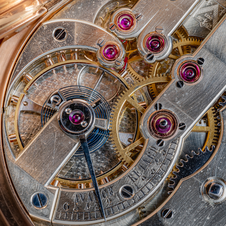 Gold Pocket Chronometre Watch with Enamel Dial
