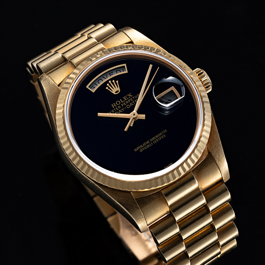 Day-Date born with Onyx Dial mentioned in Papers