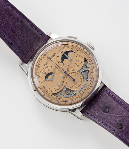 Duometre Chronograph Moonphase in Platinum with Salmon Dial