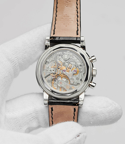 Perpetual Calendar Chronograph in Platinum with Diamonds and Extract