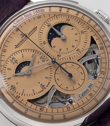 Duometre Chronograph Moonphase in Platinum with Salmon Dial