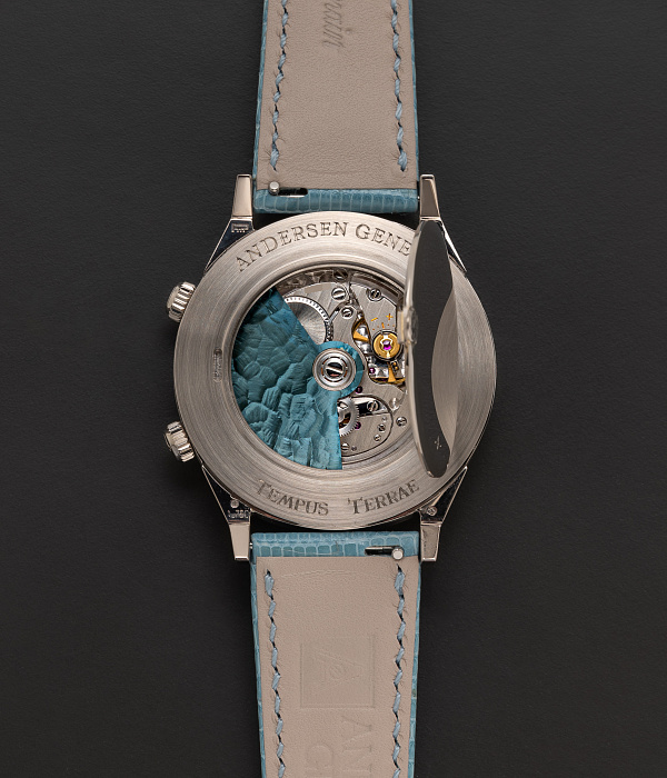 Tempus Terrea Worldtime Aquamarine in White Gold