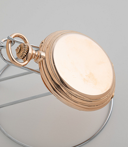 Gold Pocket Chronometre Watch with Enamel Dial