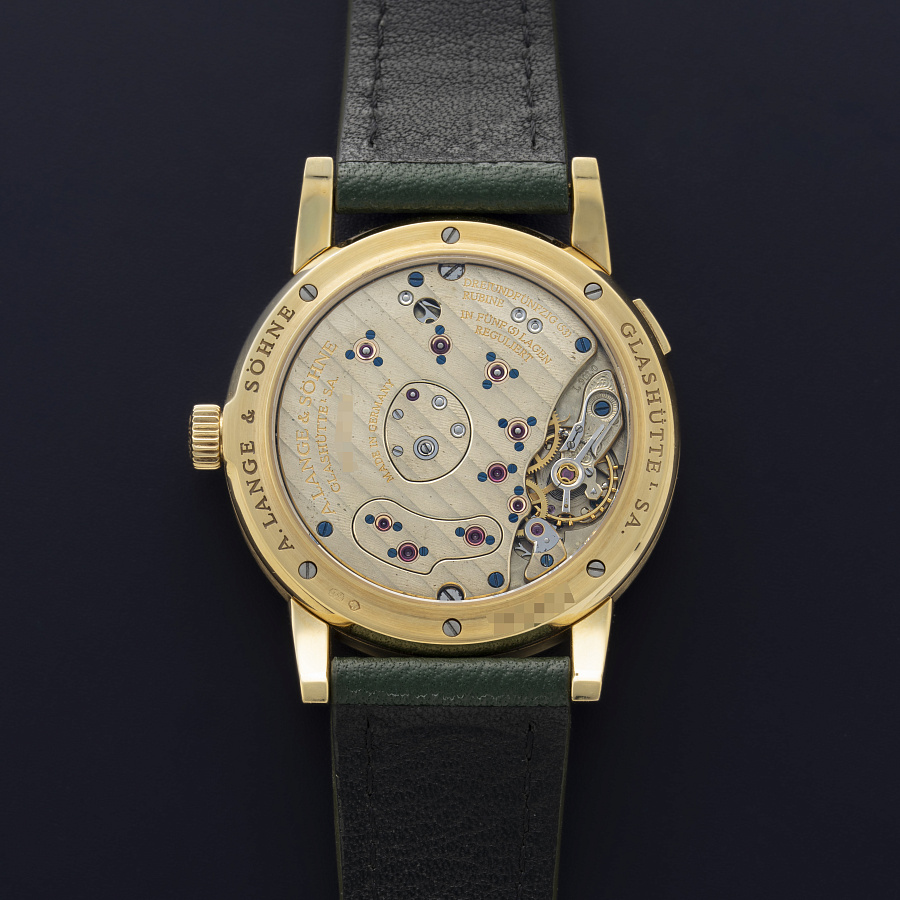 Lange 1 in Yellow Gold with Blue Hands