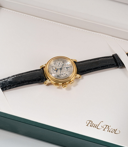 La Rattrapante with Annual Calendar in Yellow Gold