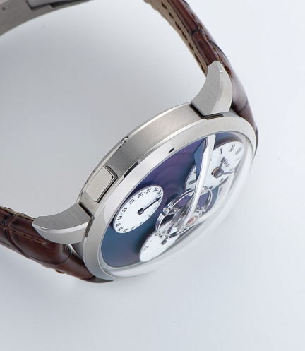 Legacy Machine Split Escapement in Titanium with Green Dial by Stephen McDonnell