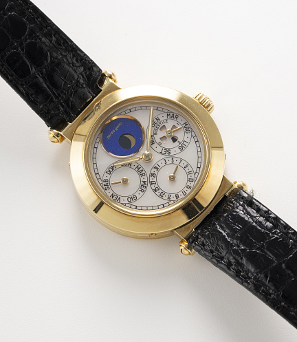 Gefica Perpetual Calendar in Yellow Gold and MOP Dial