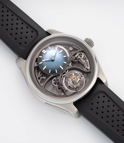 Pioneer Cylindrical Tourbillon Skeleton in Stainless Steel
