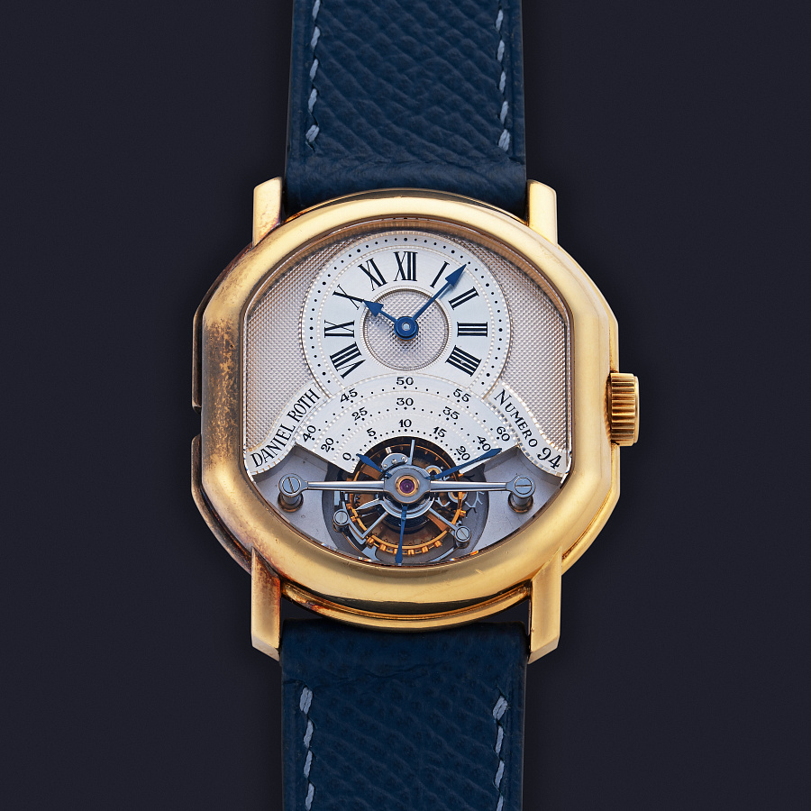 Regulateur Tourbillon in Yellow Gold with Clous de Paris "Ripe Banana"