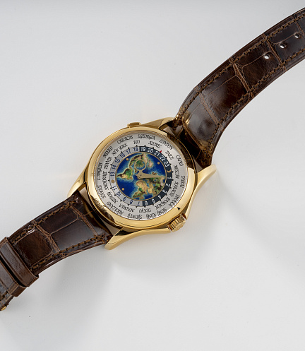 World Time in Yellow Gold with Enamel Dial