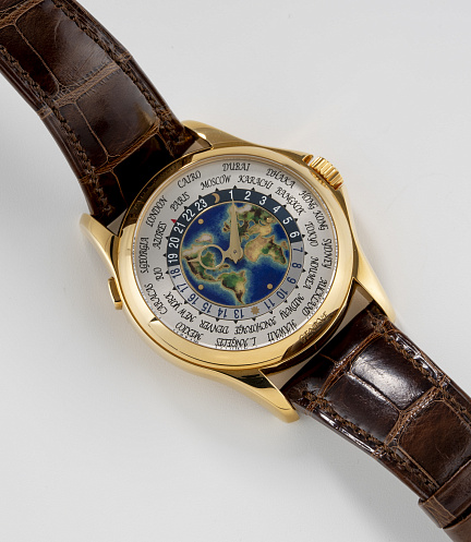 World Time in Yellow Gold with Enamel Dial