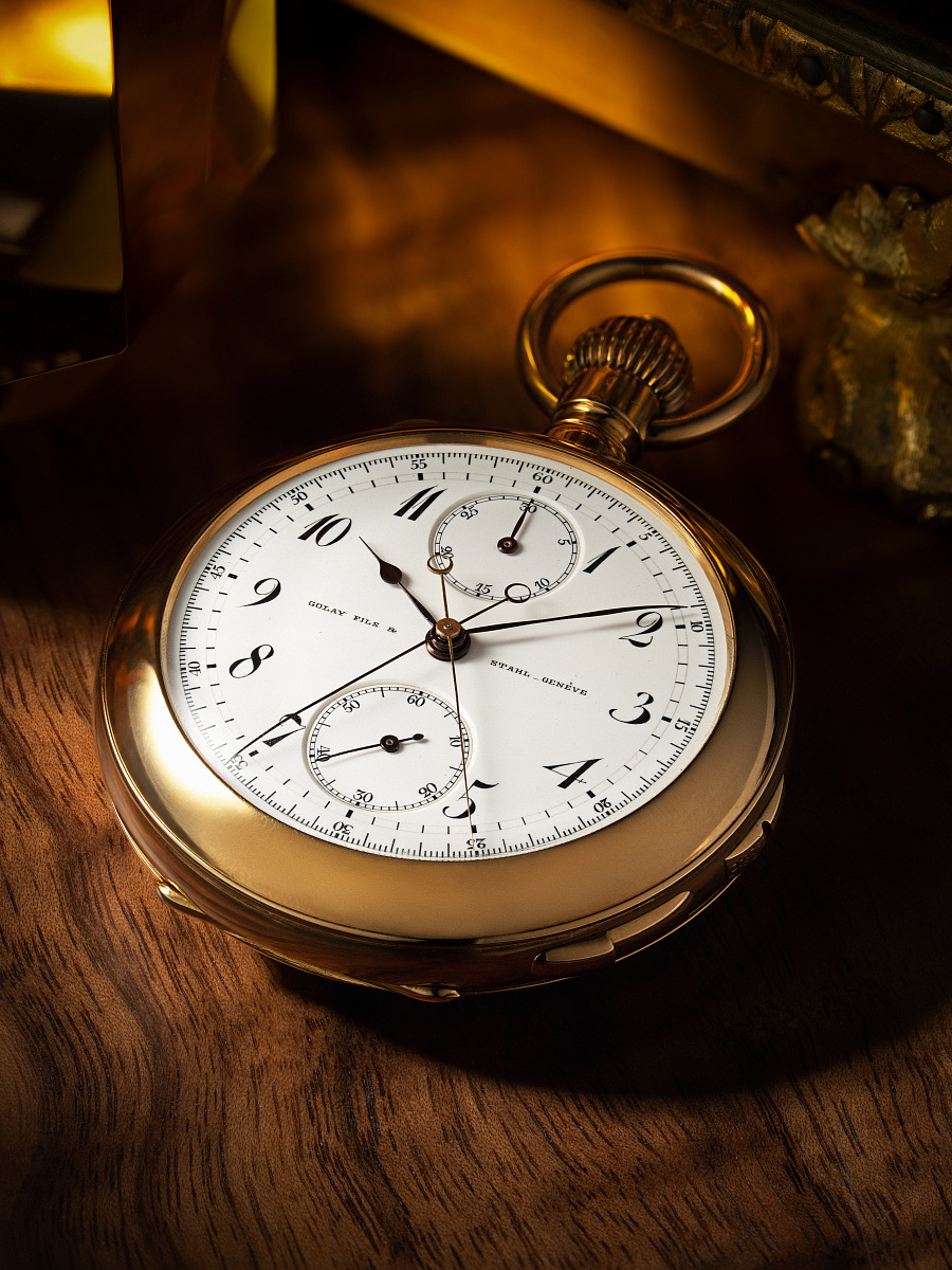 Grande & Petite Sonnerie with Minute Repeater and Rattrapante Lepine Pocket Watch in Yellow Gold made for Joseph Beecham