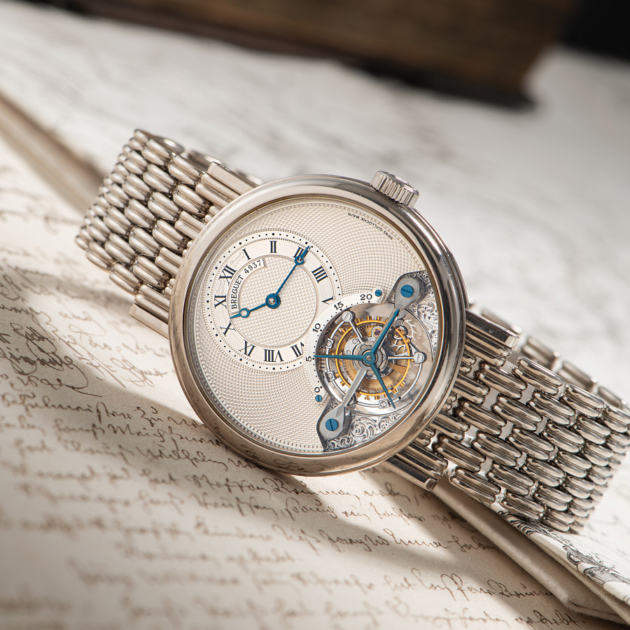 Tourbillon in White Gold with White Bracelet