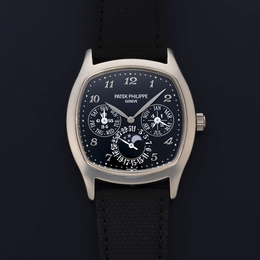 Perpetual Calendar in White Gold with Black Dial and Breguet Numerals