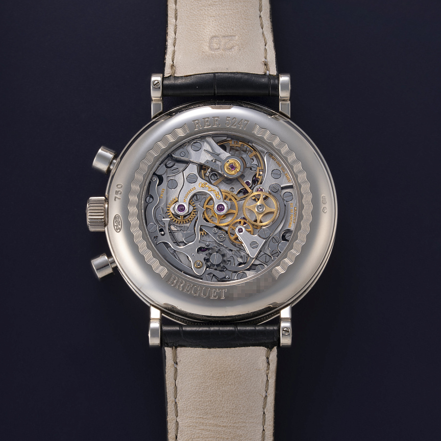 Classique Chronograph in White Gold with Enamel Dial