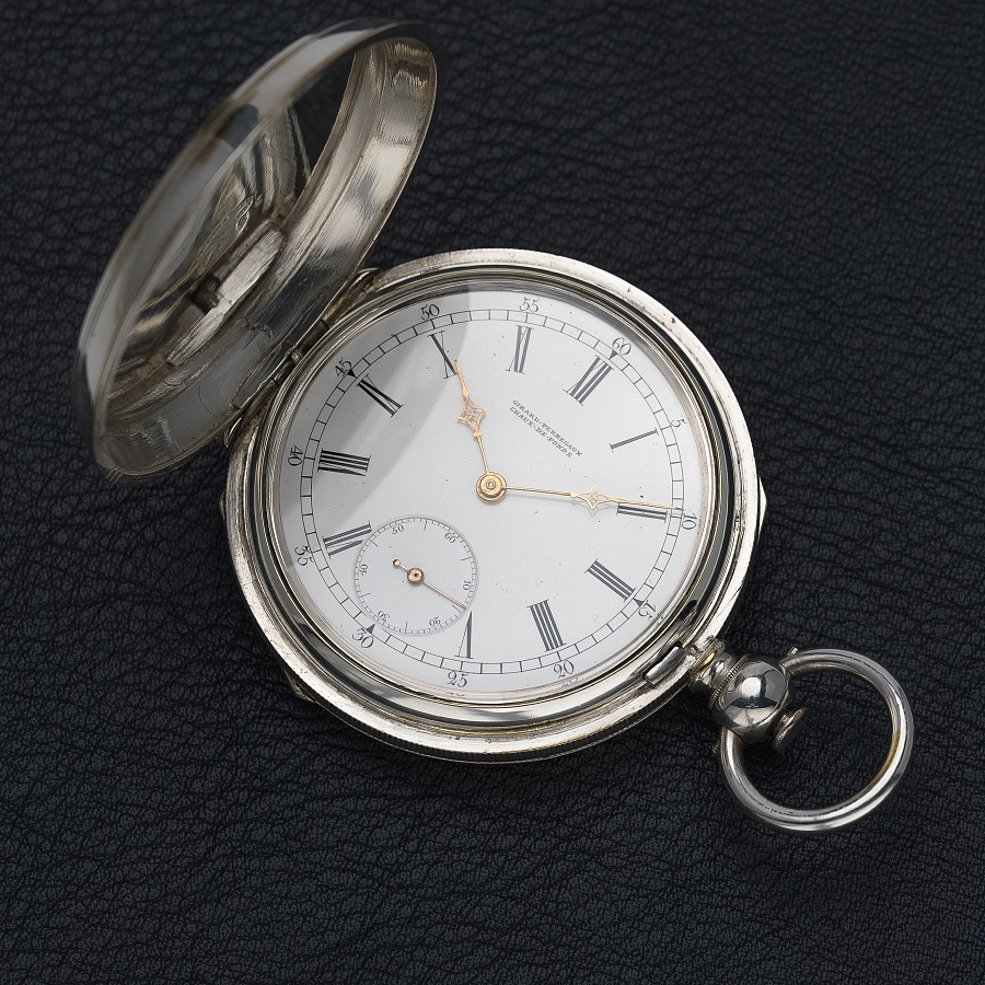 Silver Pocket Chronometre Watch
