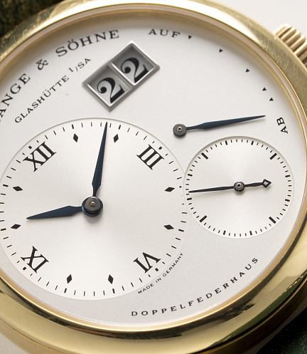 Lange 1 in Yellow Gold with Blue Hands