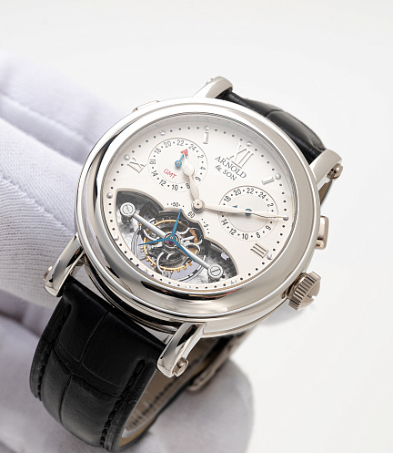 GMT II Tourbillon in Platinum by Christophe Claret