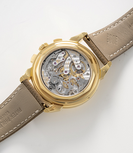 Perpetual Calendar Chronograph with Moonphase in Yellow Gold