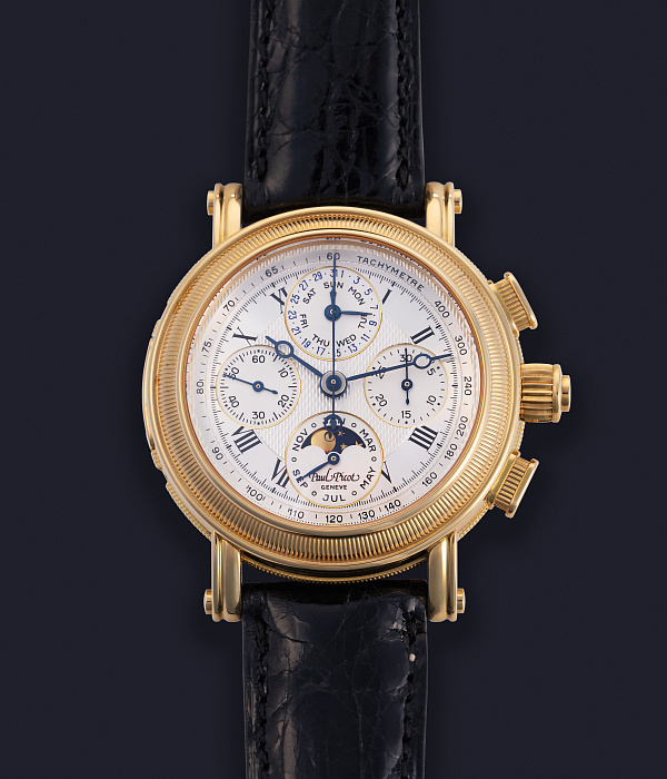 La Rattrapante with Annual Calendar in Yellow Gold