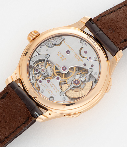 Galet Traveller Night Blue in Rose Gold with Enamel Dial by Anita Porchet