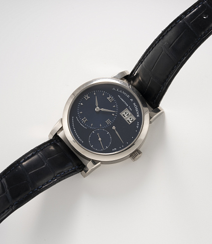 Lange 1 in White Gold with Blue Dial with Extract from Archives