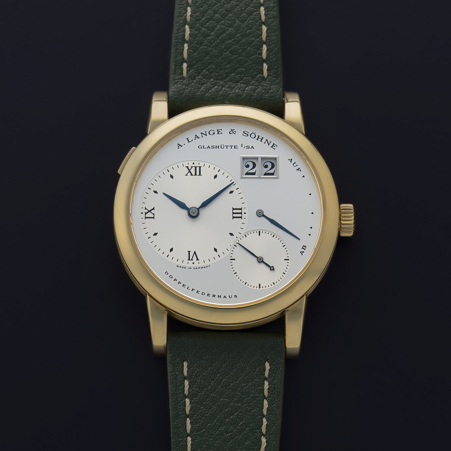 Lange 1 in Yellow Gold with Blue Hands