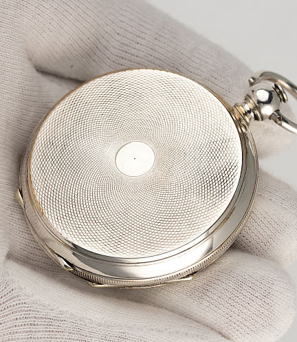 Silver Pocket Chronometre Watch