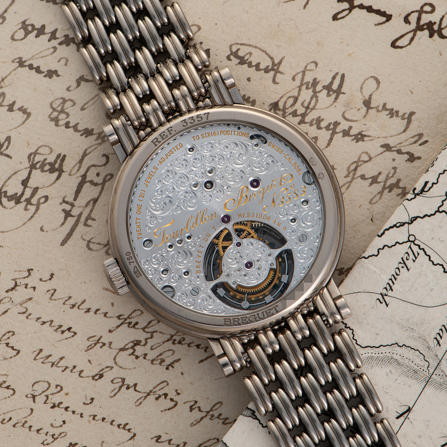 Tourbillon in White Gold with White Bracelet