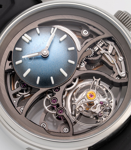 Pioneer Cylindrical Tourbillon Skeleton in Stainless Steel
