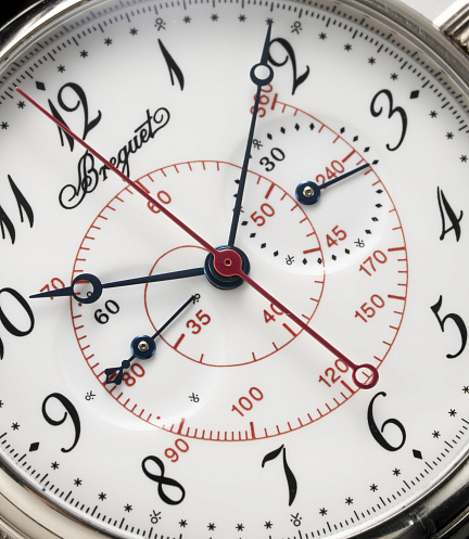 Classique Chronograph in White Gold with Enamel Dial