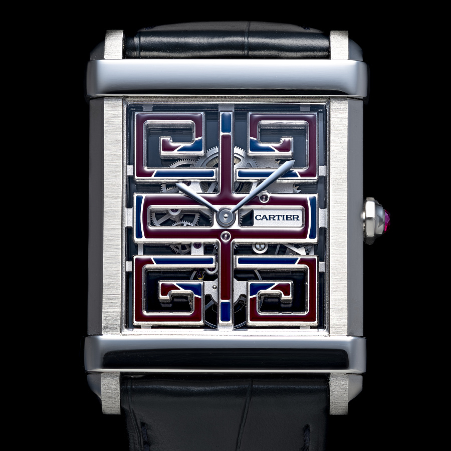 Tank Chinoise Skeleton in Platinum