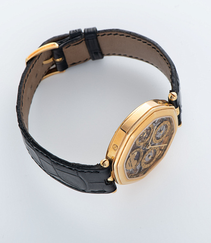 Lys Royal Gold Skeleton Ultra-thin Perpetual Calendar Piece Unique
