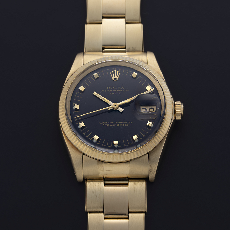 Oyster Perpetual Date with Special Dial in Yellow Gold 