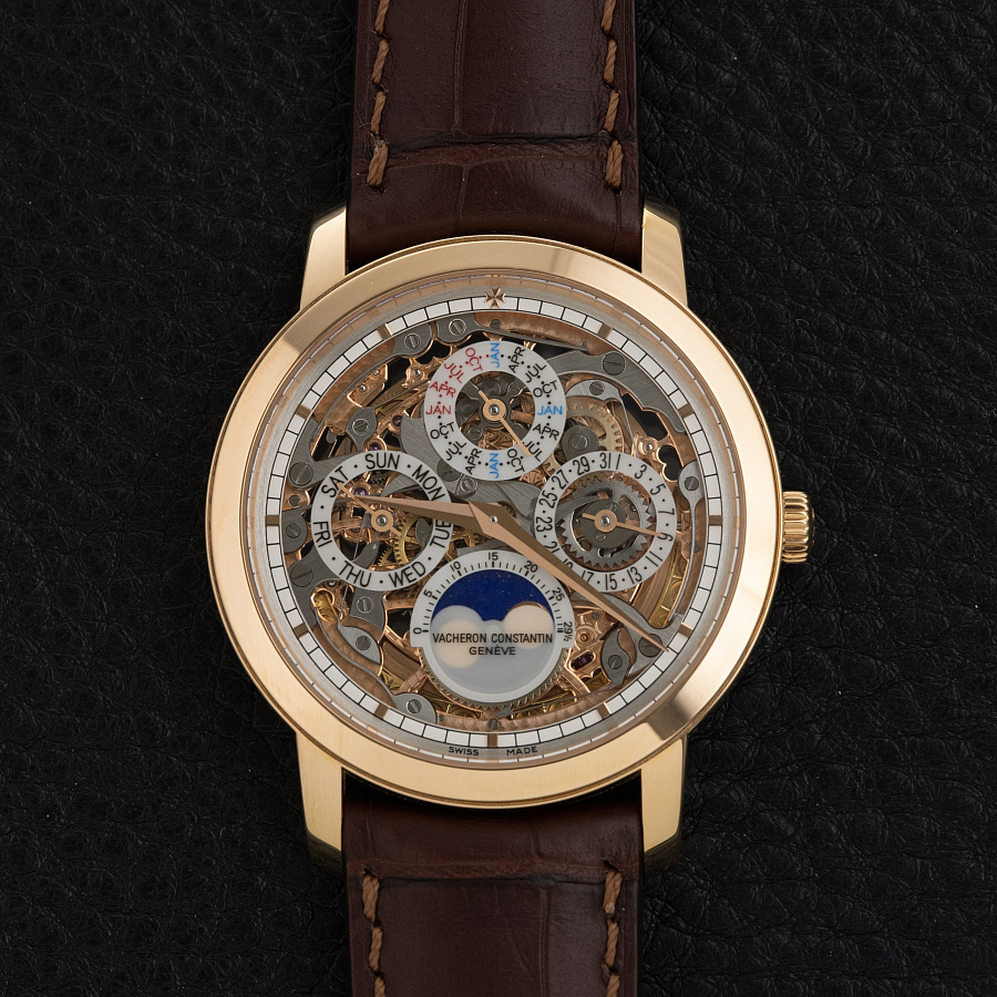 Patrimony Skeleton Perpetual Calendar in Rose Gold