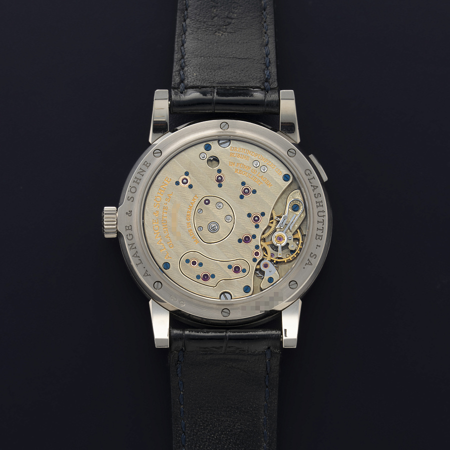 Lange 1 in White Gold with Blue Dial with Extract from Archives