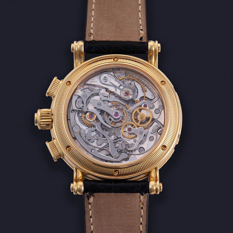 La Rattrapante with Annual Calendar in Yellow Gold