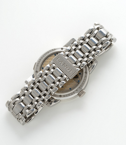 Lange 1 Tourbillon in Platinum on a Wellendorff Bracelet