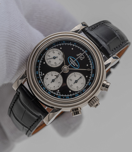 Toric Rattrapante in White Gold with Black Dial