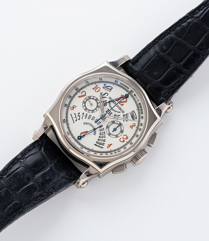 Symphatie Chronograph with Bi-Retrograde Calendar in White Gold