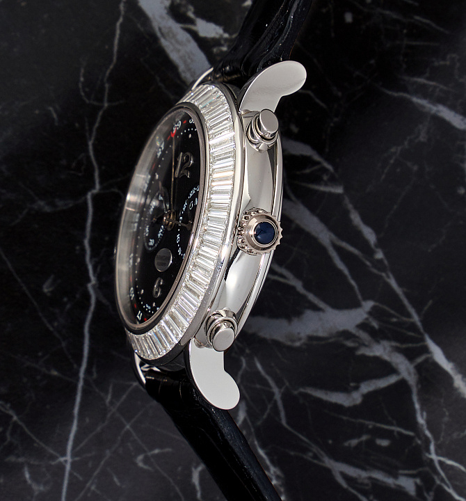 Toric Minute Repeater GMT in Platinum with Baguette Diamonds