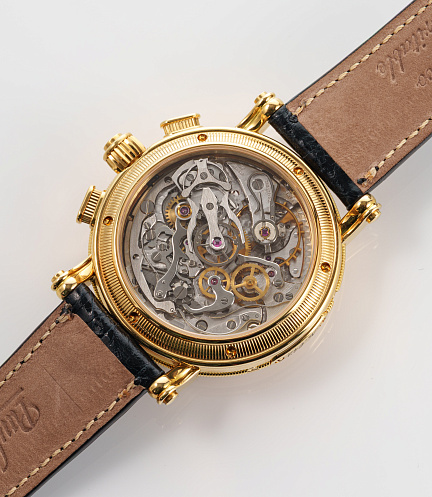 La Rattrapante with Annual Calendar in Yellow Gold
