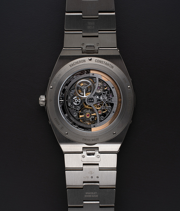 Overseas Ultra Thin Skeleton Perpetual Calendar in White Gold