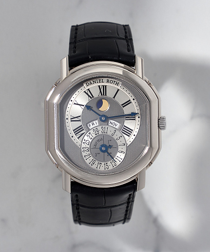 Perpetual Calendar Moon Phase in White Gold