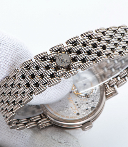 Tourbillon in White Gold with White Bracelet