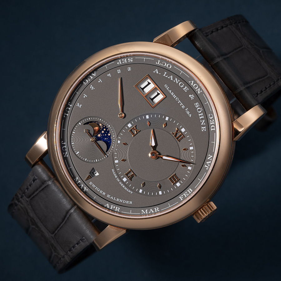 Lange 1 Perpetual Calendar in Rose Gold with Grey Dial