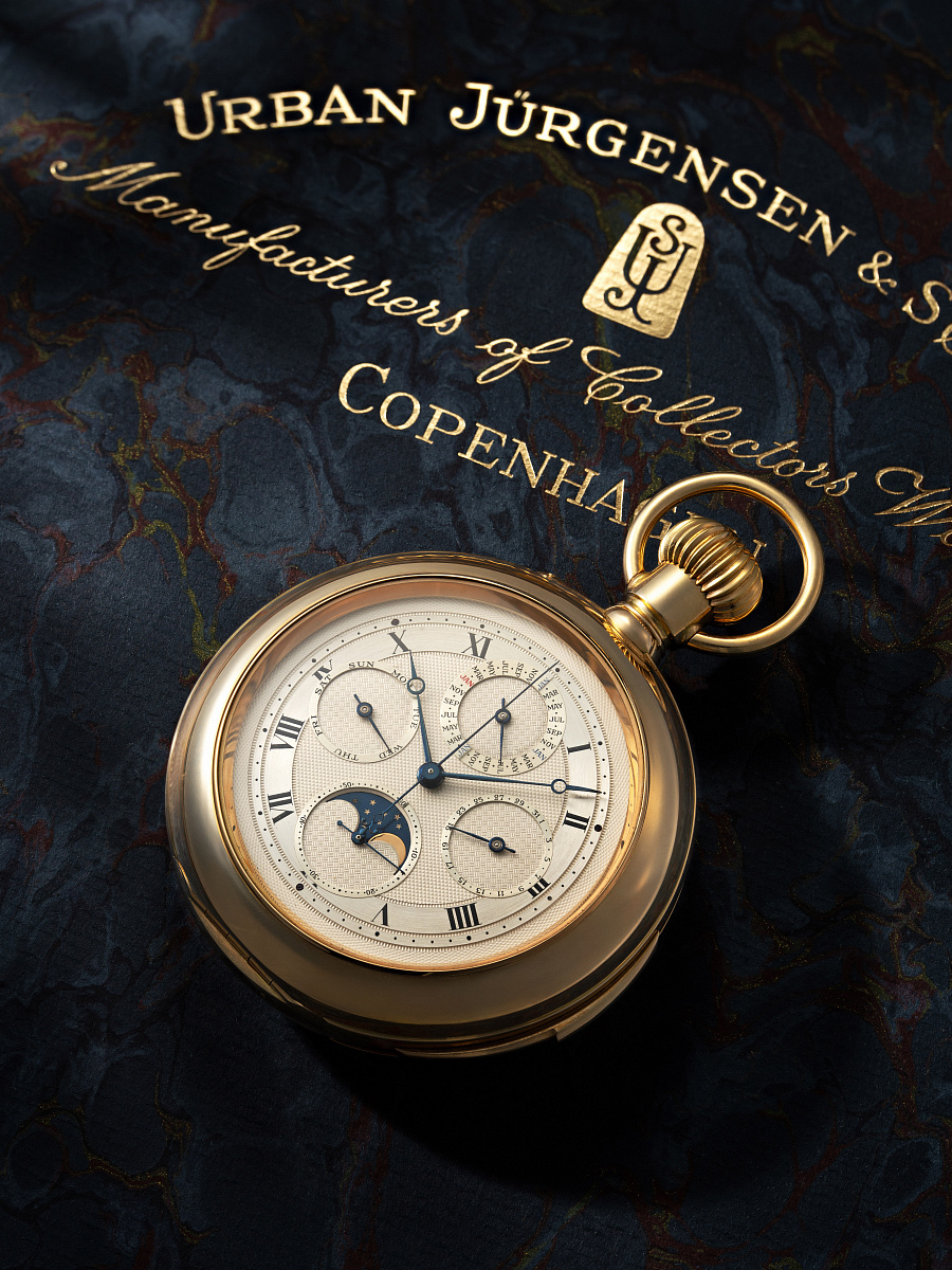 Minute Repeater Perpetual Calendar with Chronograph Lepine Pocket Watch in Yellow Gold