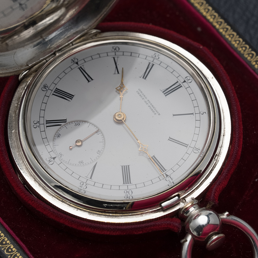 Silver Pocket Chronometre Watch