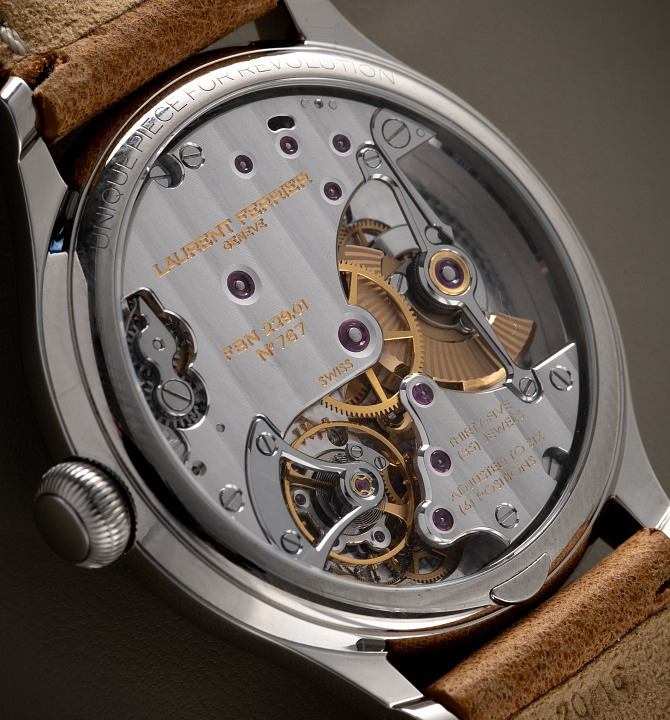 Galet Micro-Rotor Salmon Dial Unique Piece for Revolution