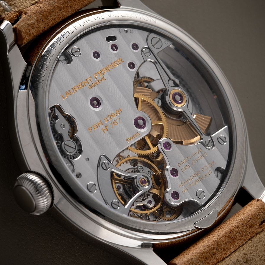 Galet Micro-Rotor Salmon Dial Unique Piece for Revolution